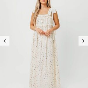 Worth collective Ellery Tank Maxi Dress with Bow Straps in Primrose